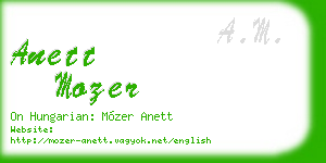 anett mozer business card
